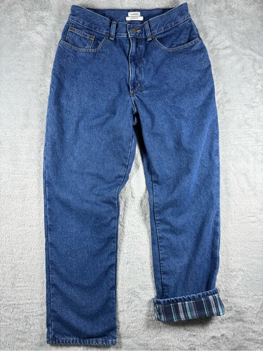 Vintage L.L.Bean Flannel Lined Jeans Women’s 10 Straight Leg